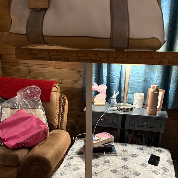 Coach White and Gray Satchel with Tan Accents - Picture 2 of 16